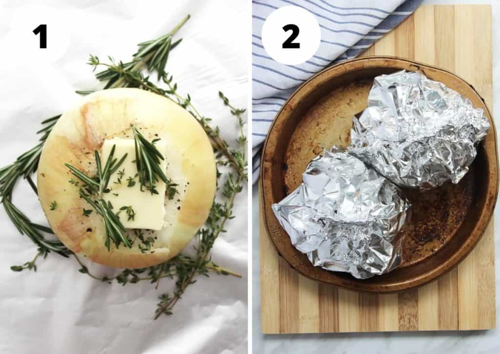 Whole Roasted Onions In Foil Bite On The Side