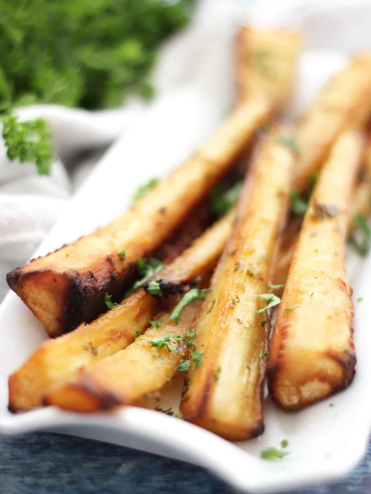 Roasted Honey and Mustard Parsnips Bite On The Side