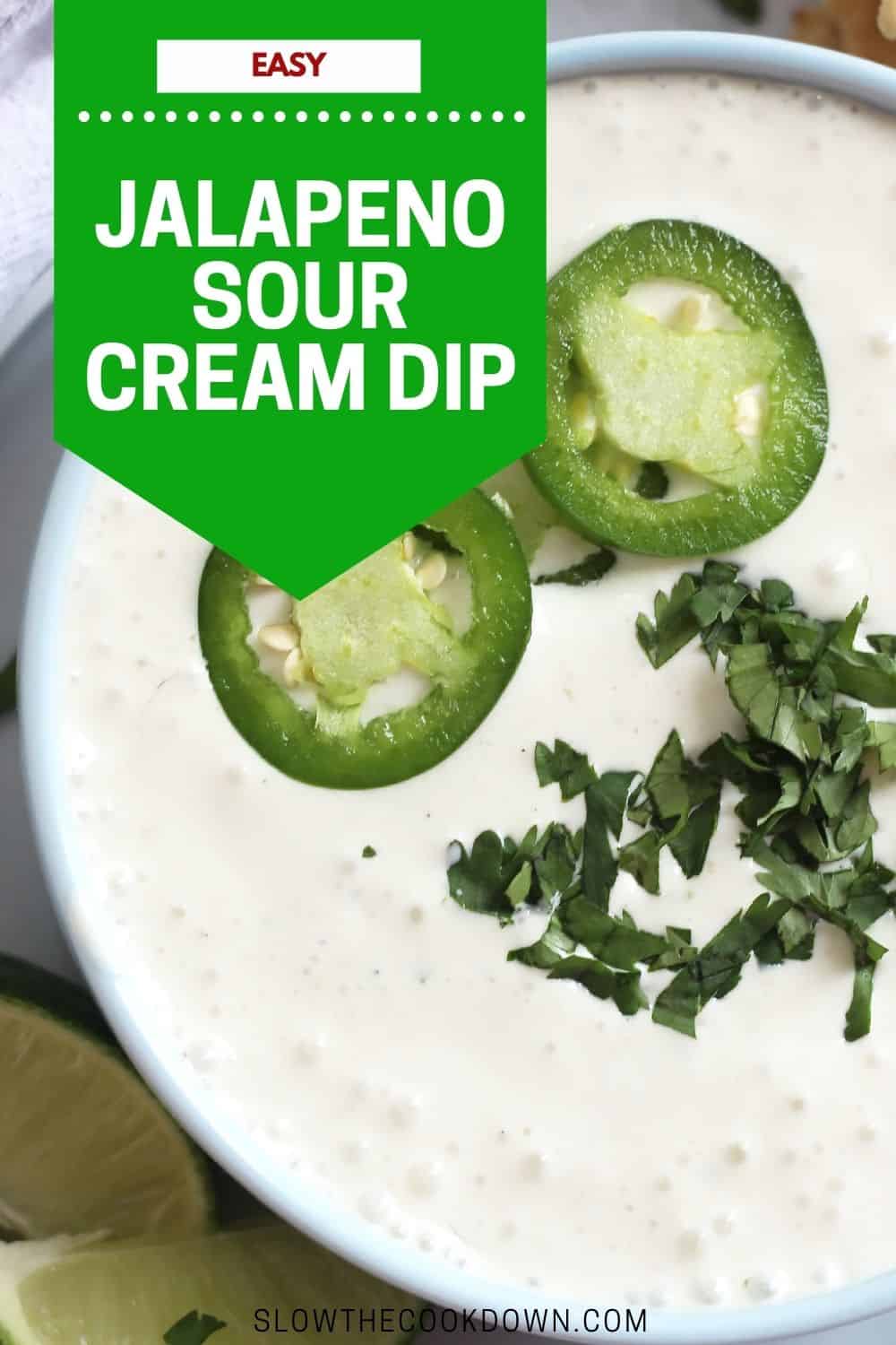 Lime Jalapeno Sour Cream Dip Bite On The Side