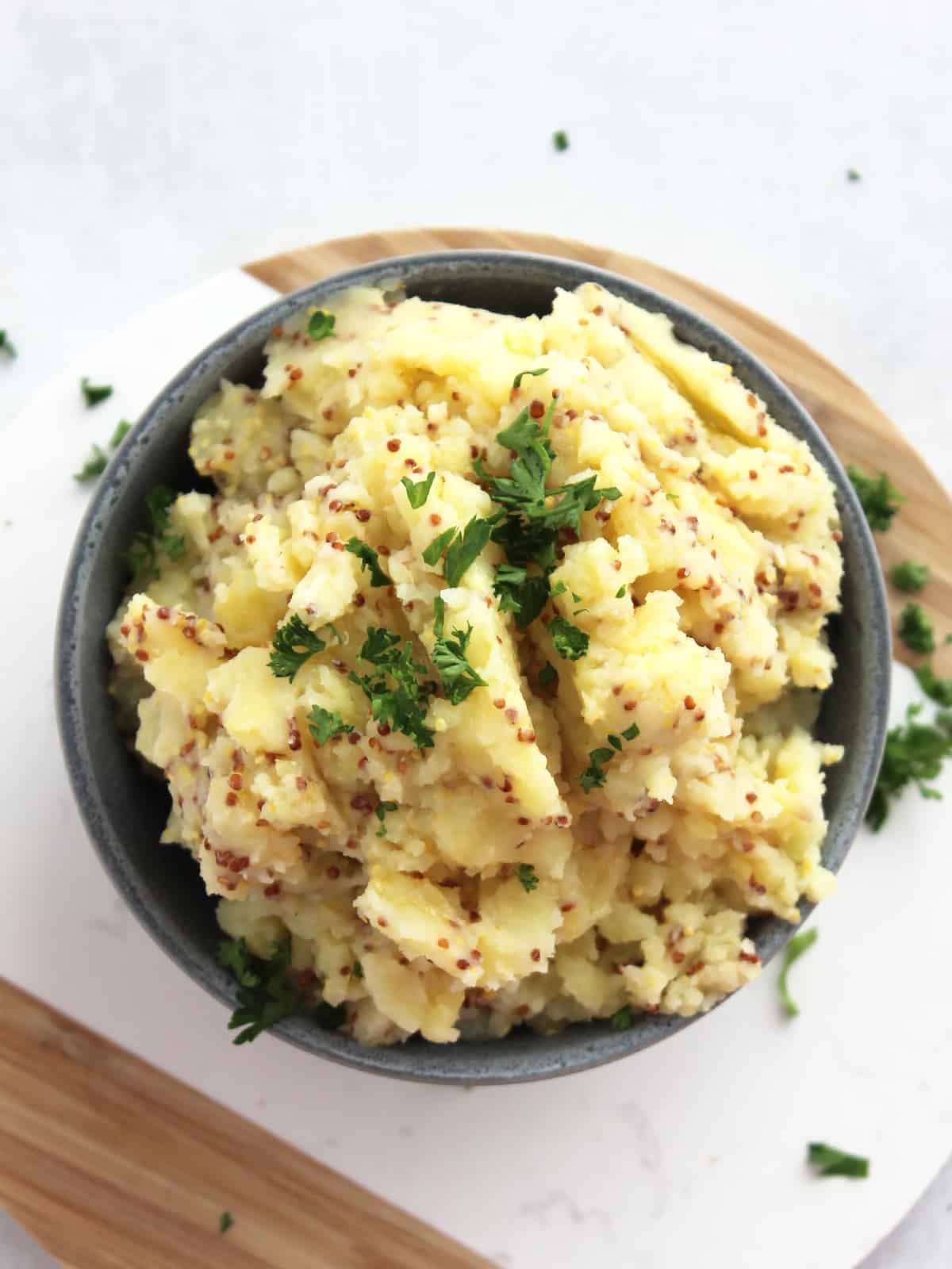 Wholegrain Mustard Mashed Potatoes Bite On The Side