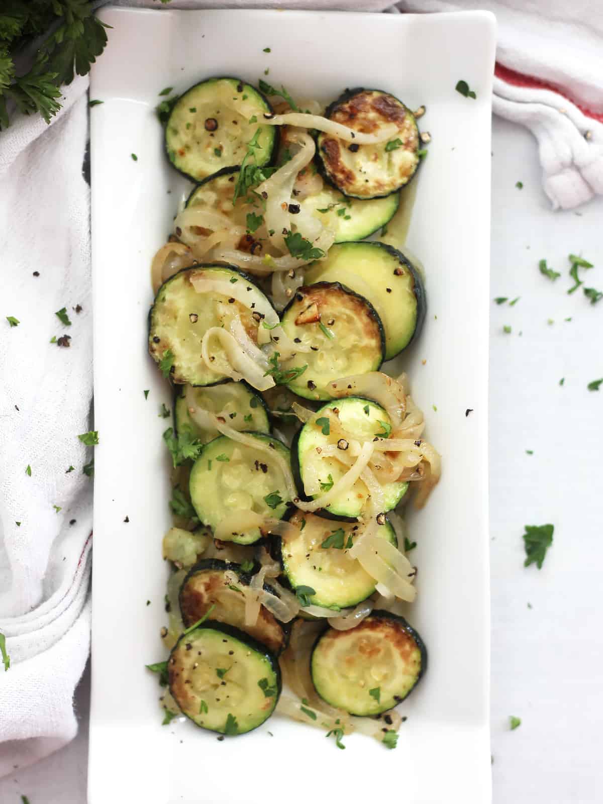 Sautéed Zucchini and Onions Bite On The Side