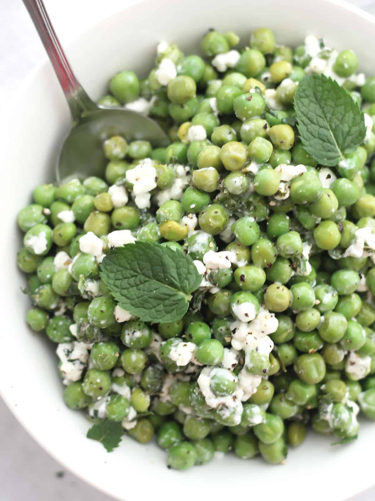 Pea Mint and Feta Salad Bite On The Side