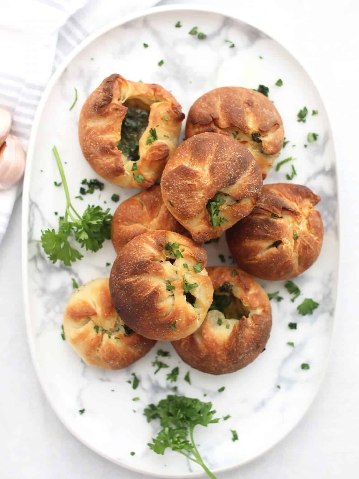 Pizza Dough Garlic Balls Bite On The Side