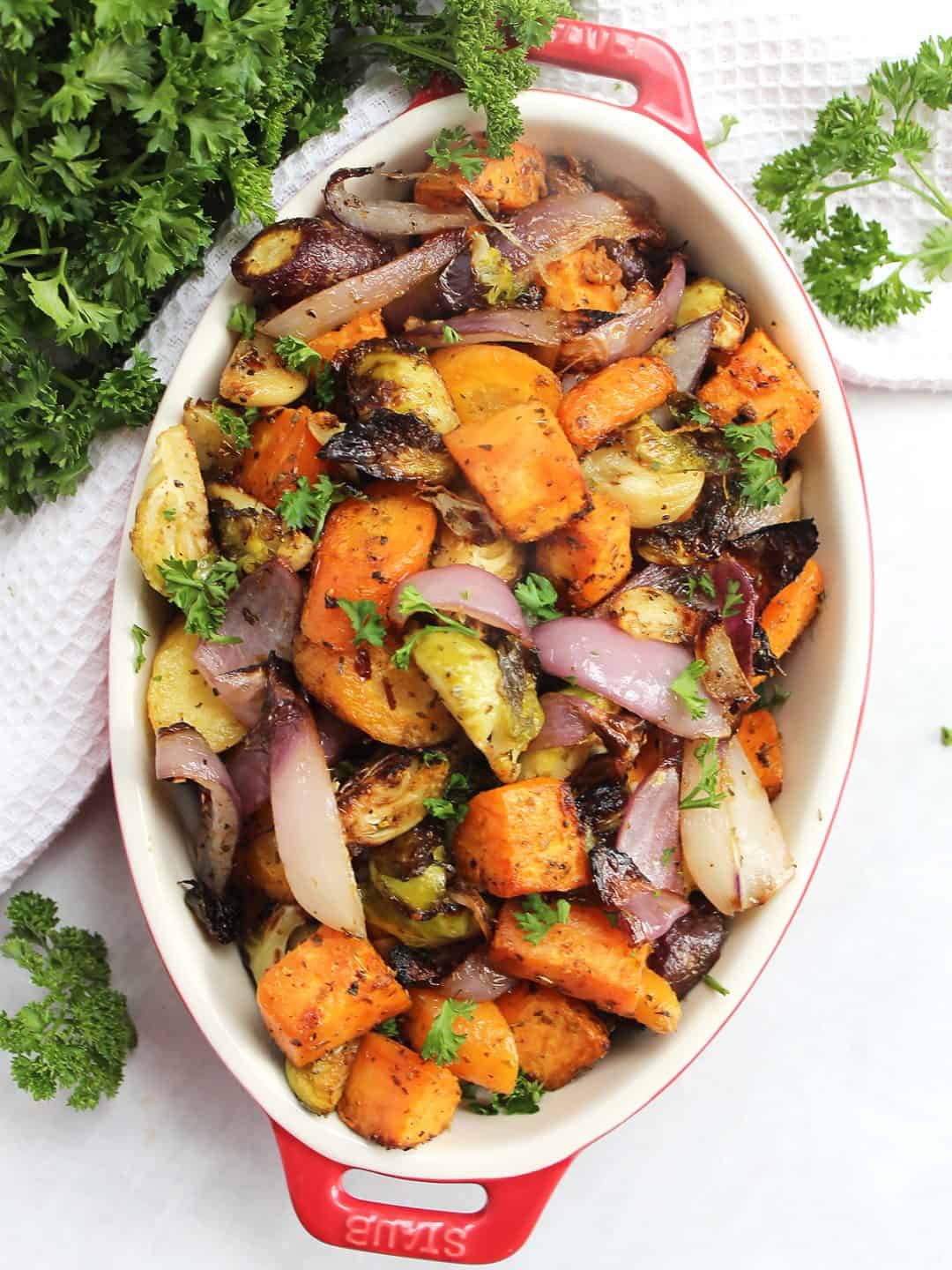 Air Fryer Roasted Vegetables - Bite On The Side