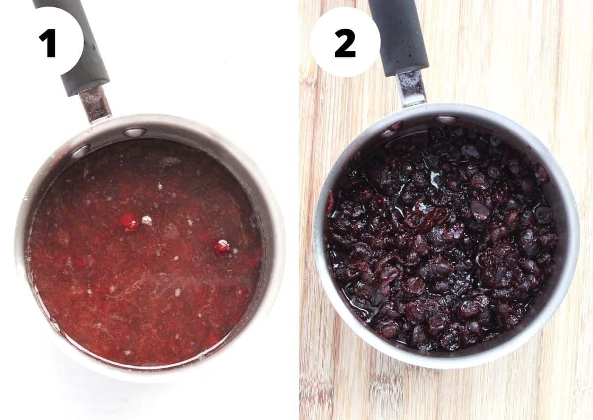 Two step by step photos to show how to make the recipe.