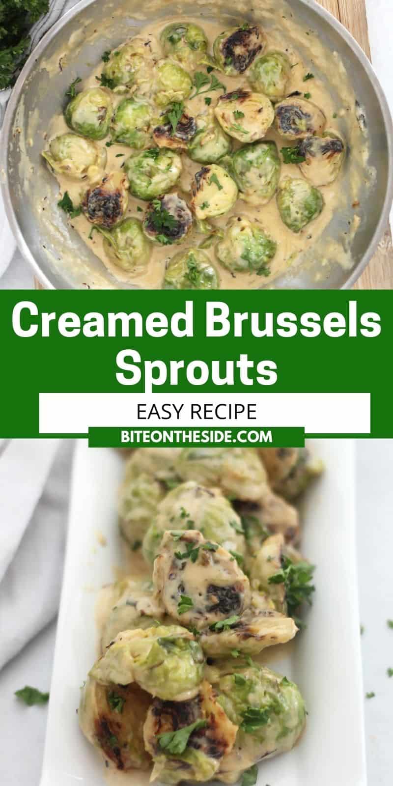 Sautéed Brussels Sprouts in Cream Sauce (Creamed Brussels Sprouts