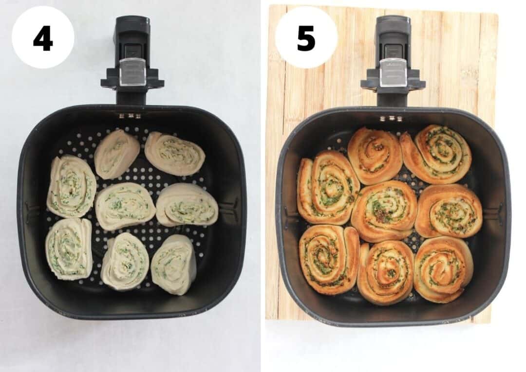 Air Fryer Garlic Pizza Rolls Bite On The Side