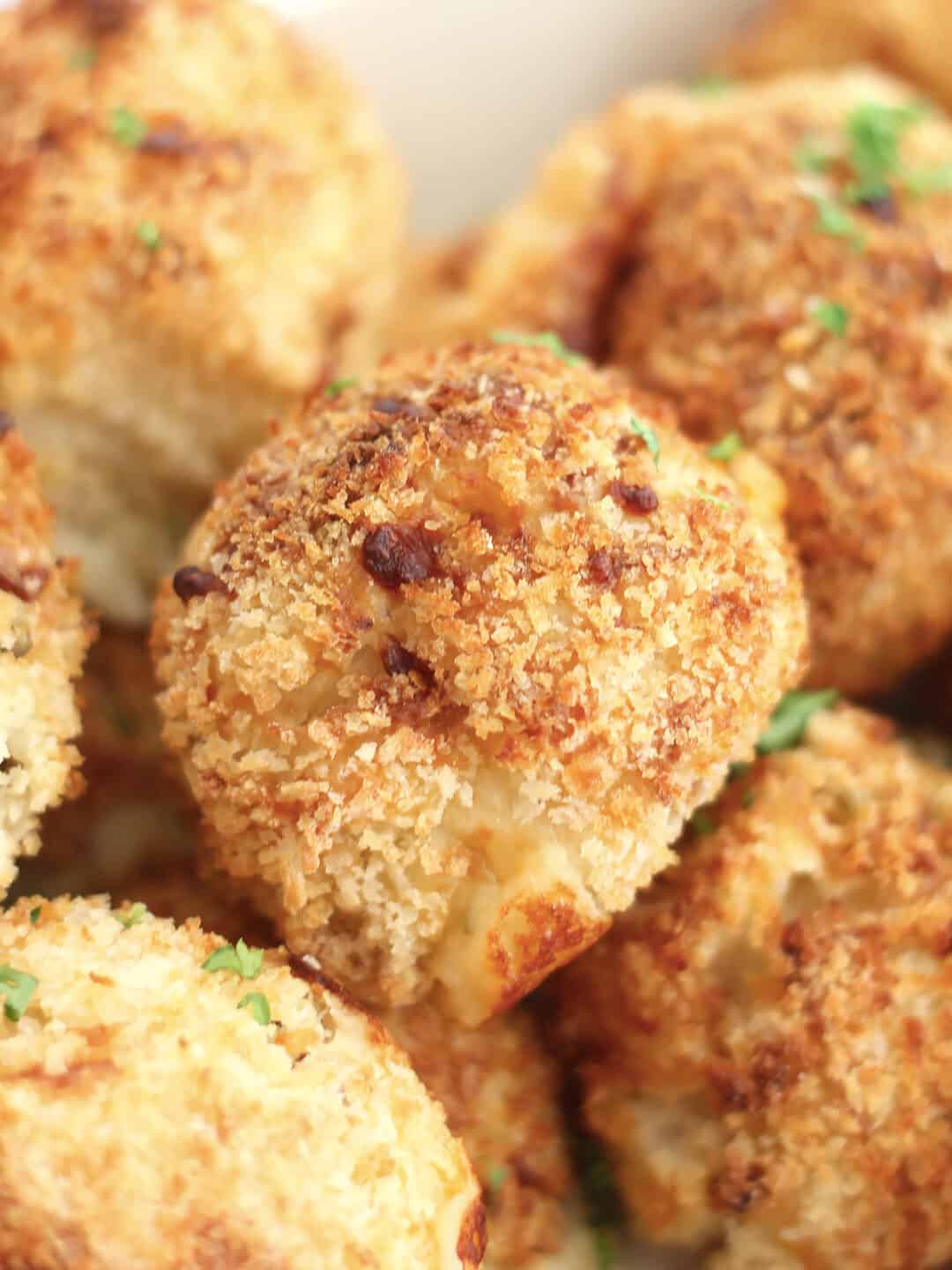 Air Fryer Mashed Potato Balls Bite On The Side