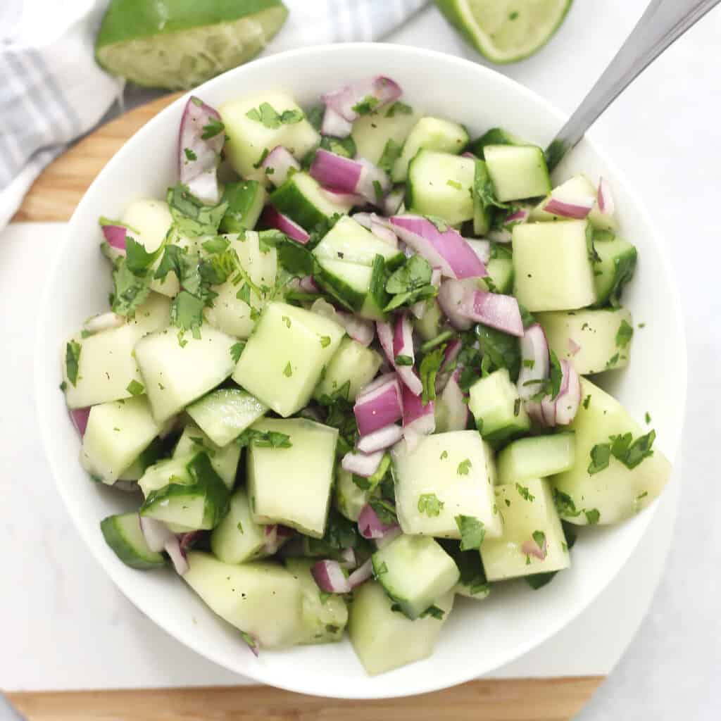 Melon Cucumber Salad Bite On The Side