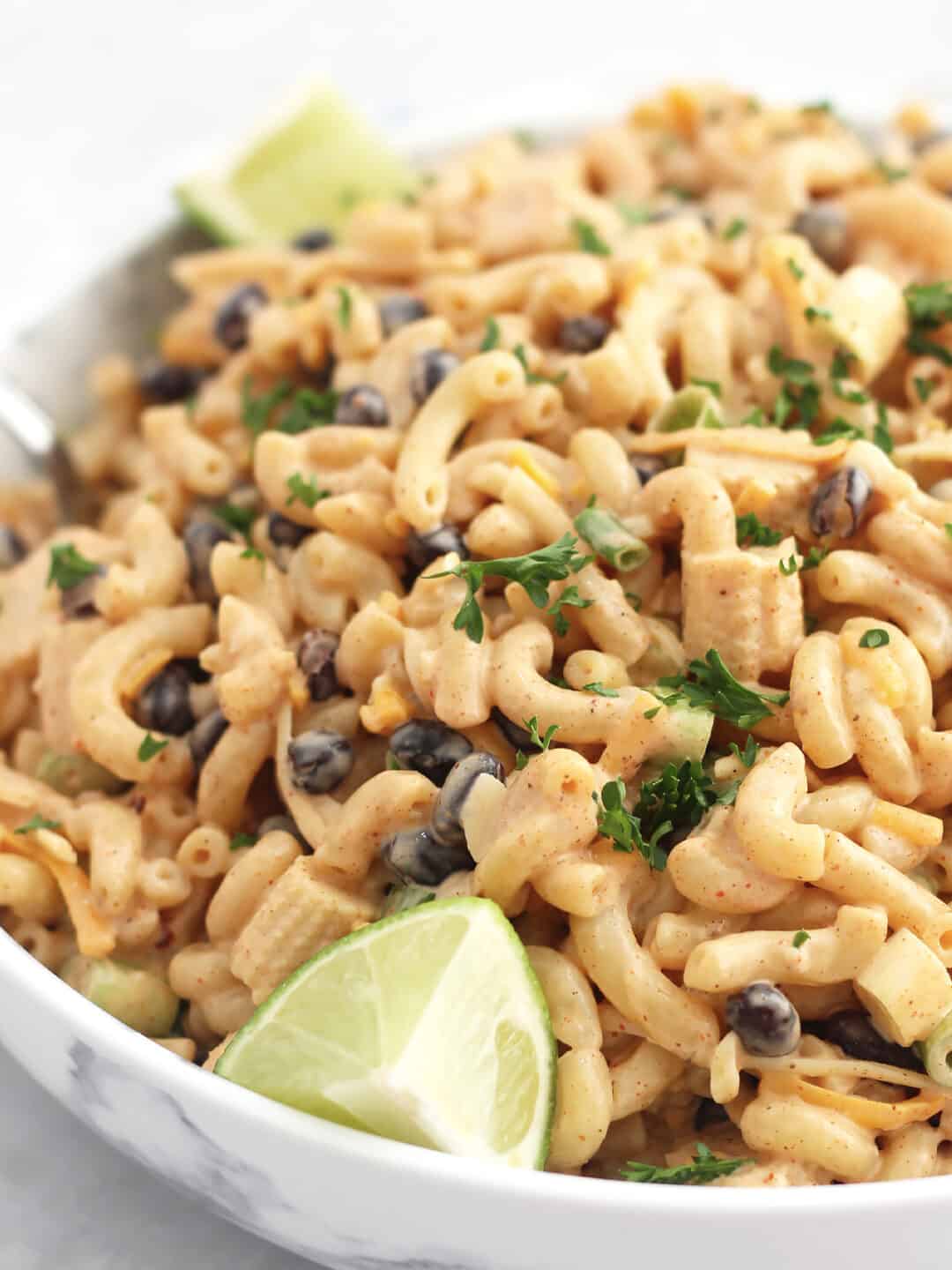 Creamy Taco Pasta Salad Bite On The Side