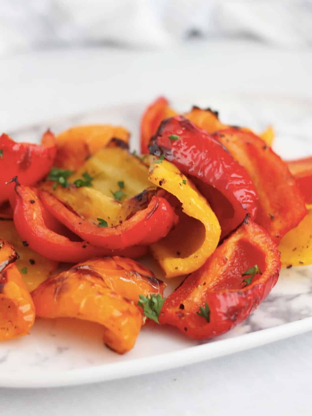 Air Fryer Roasted Bell Peppers Bite On The Side