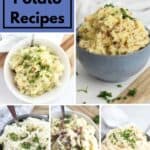 Pinterest graphic. Homemade mashed potato recipes.