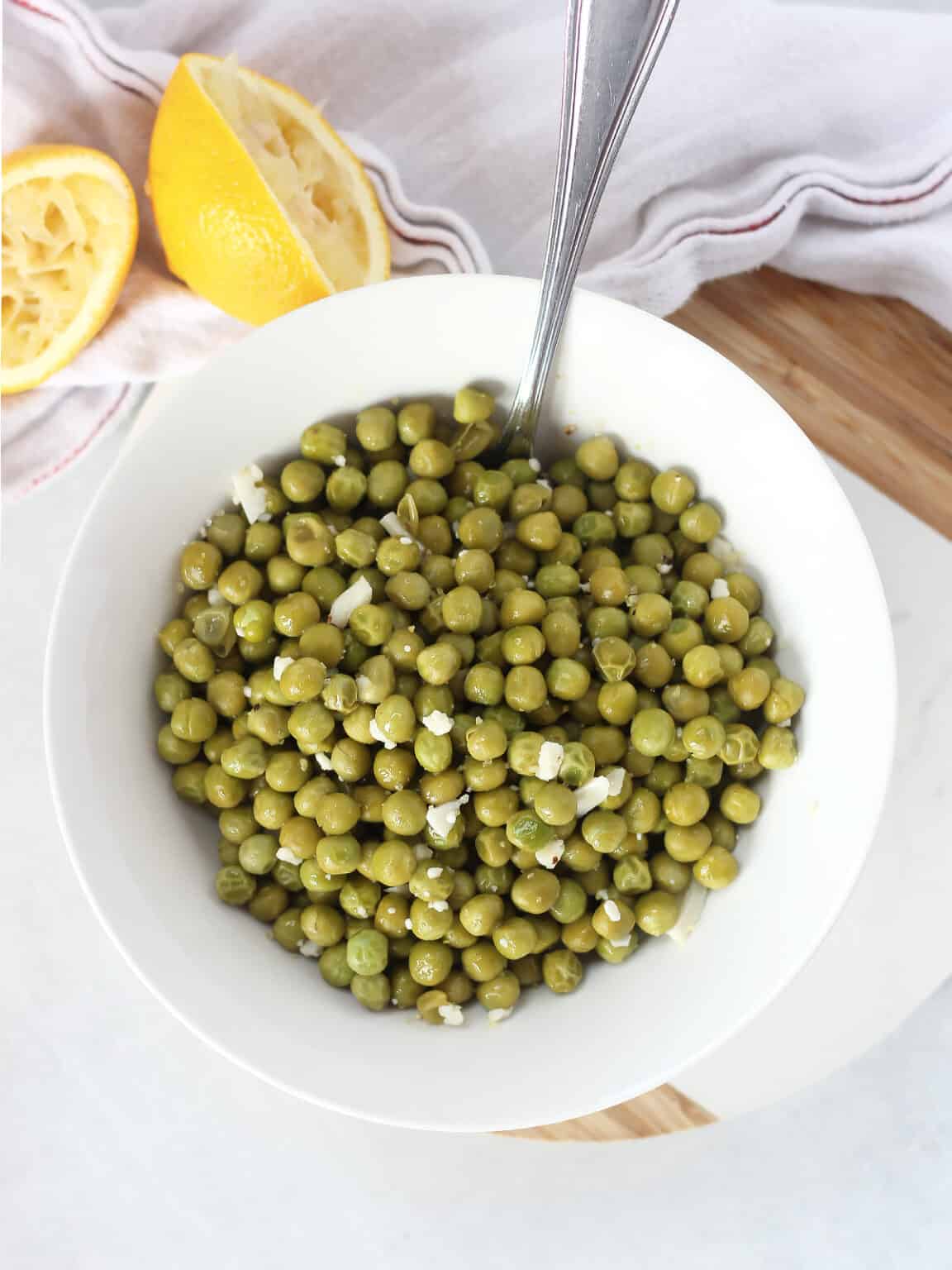 Quick and Easy Sautéed Lemon Green Peas Bite On The Side