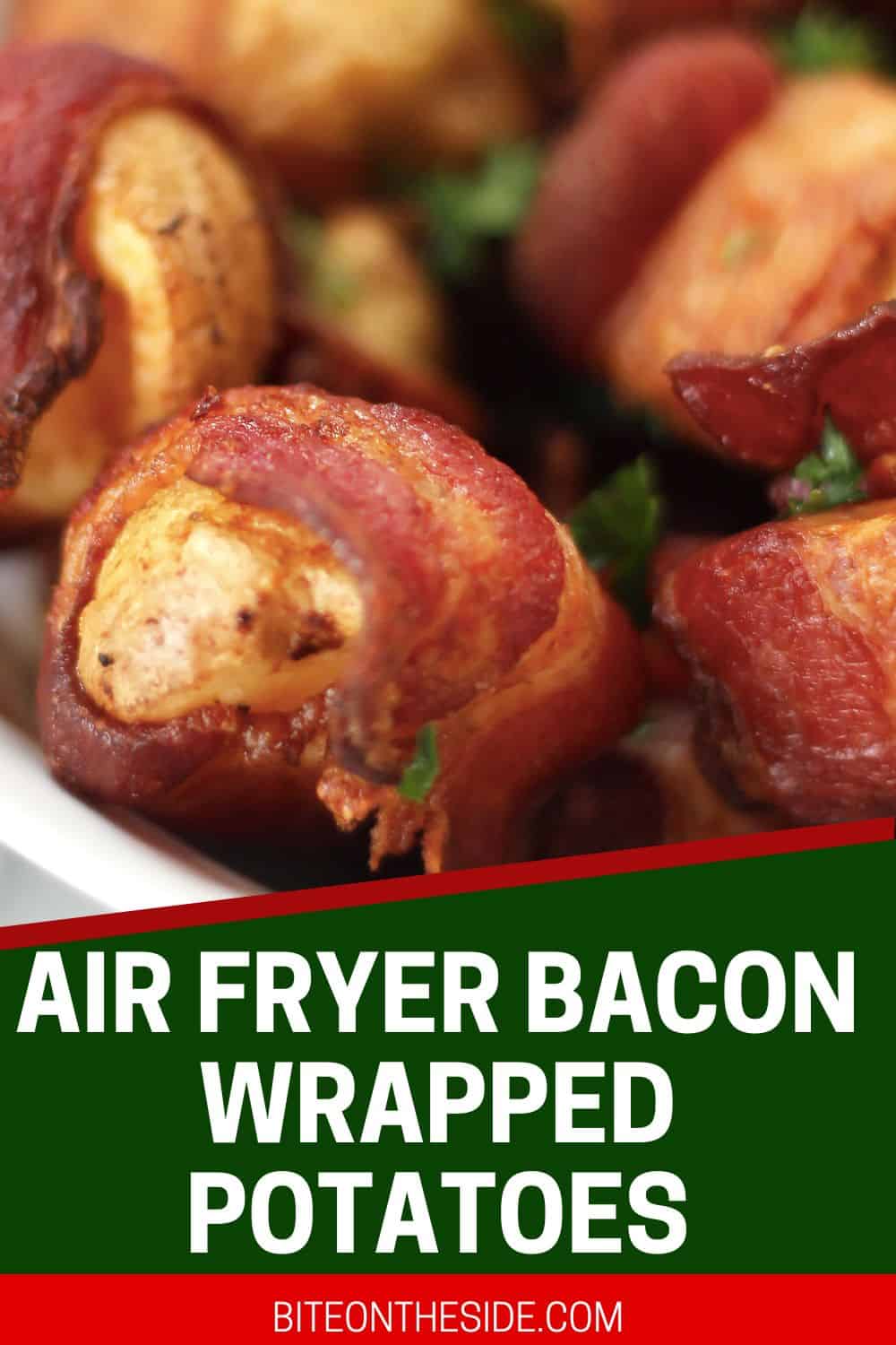 Air Fryer Bacon Wrapped Potatoes Bite On The Side