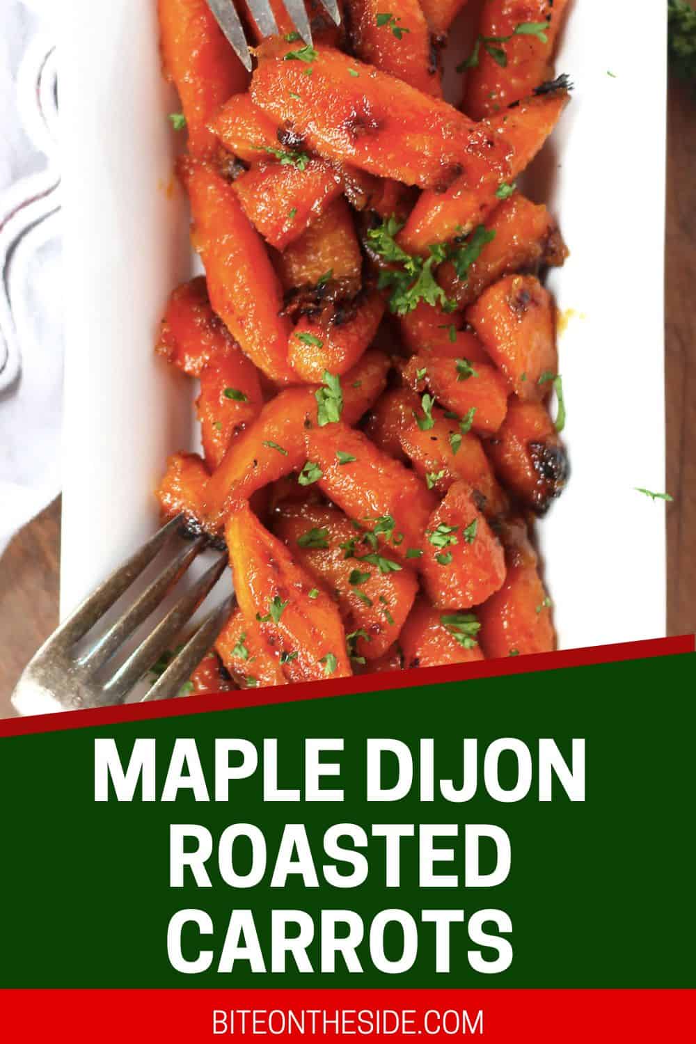 Maple Dijon Mustard Roasted Carrots Bite On The Side