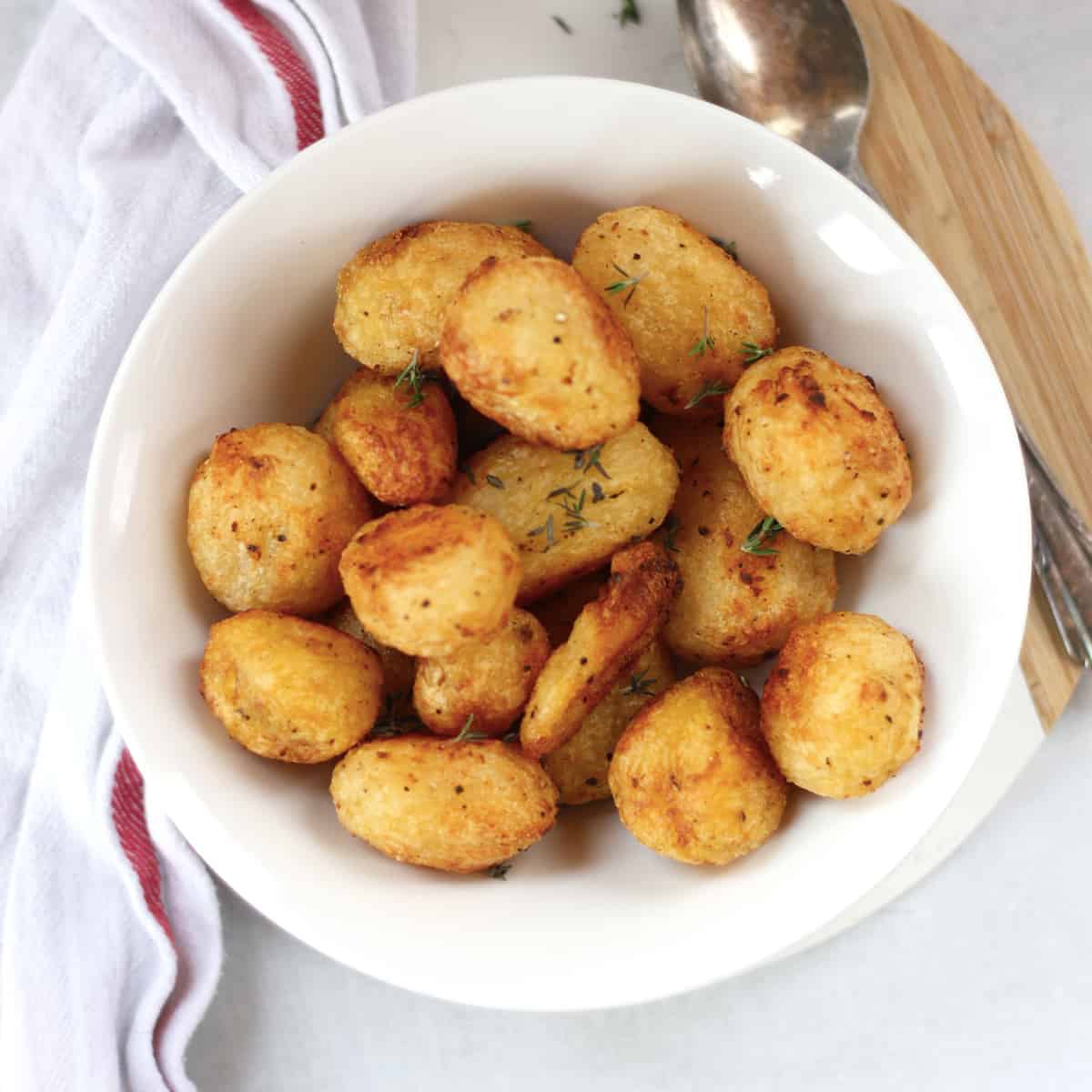 Air Fryer Roasted Canned Potatoes