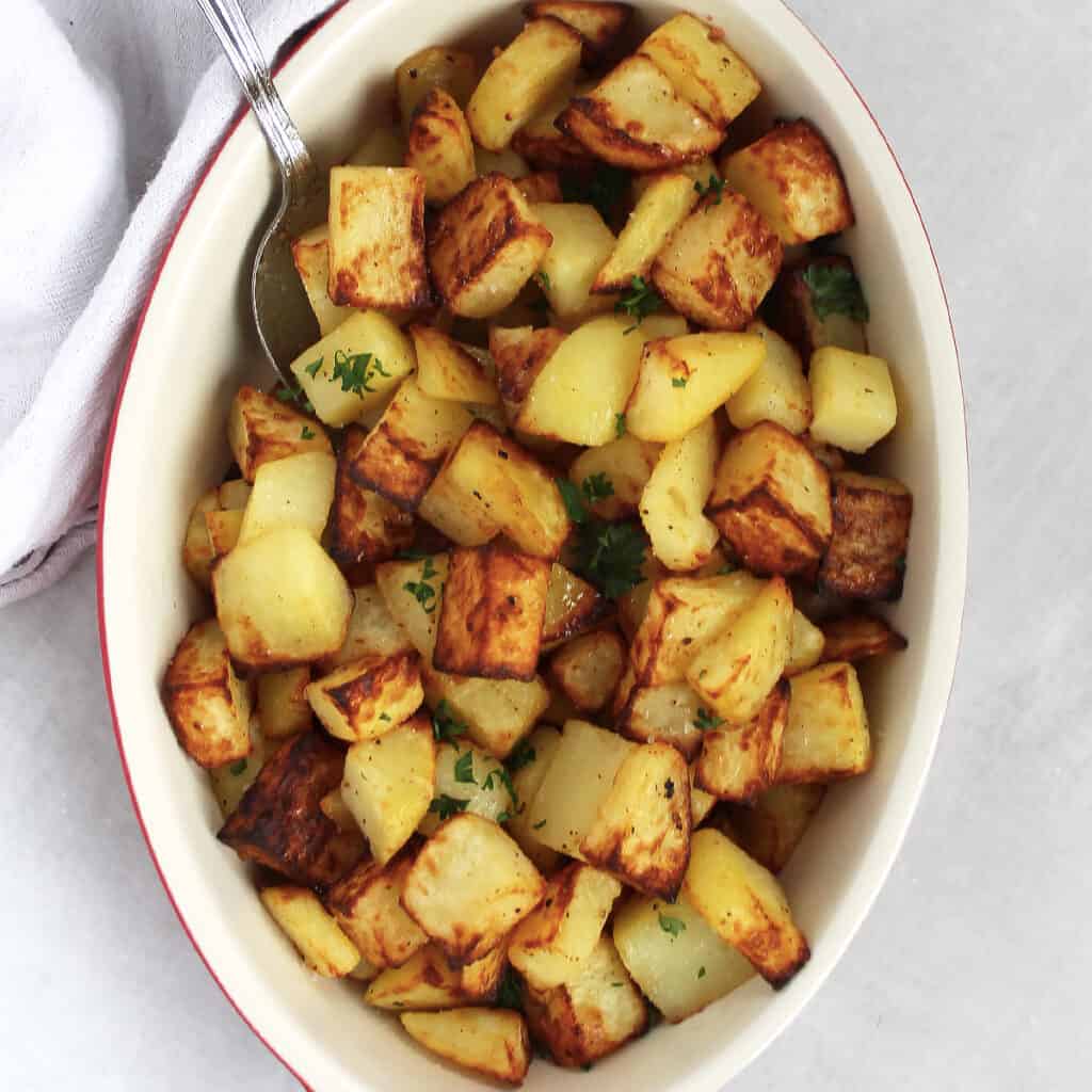 Air Fryer Diced Potatoes Bite On The Side