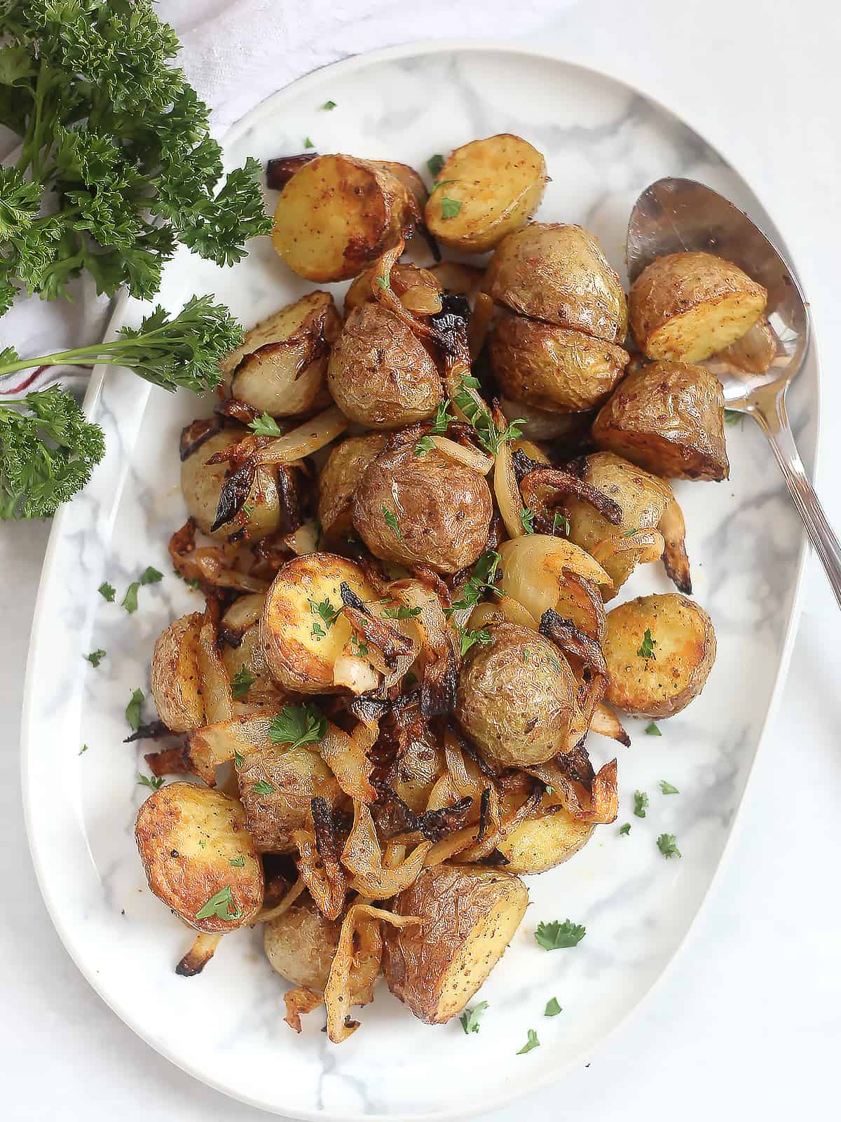 Air Fryer Potatoes and Onions