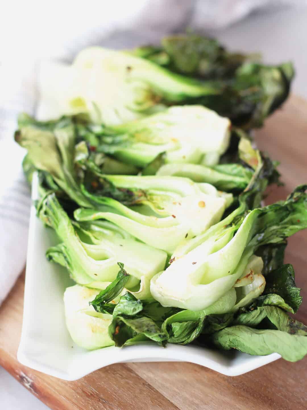 Air Fryer Bok Choy (Pak Choi) Bite On The Side