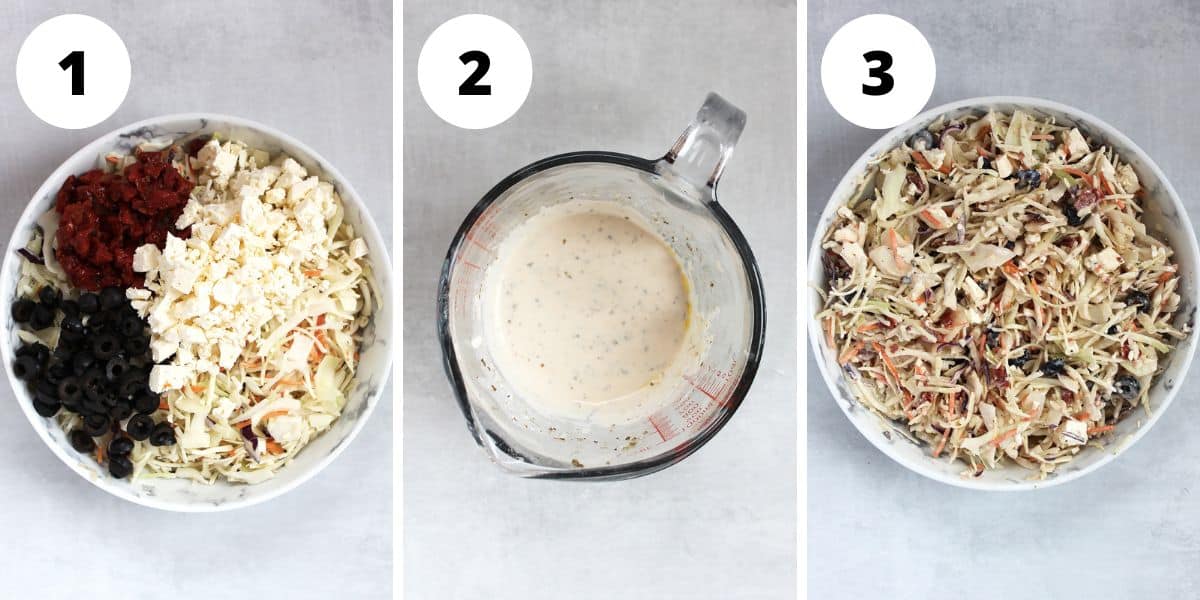 Three step by step photos to show how to make the recipe.