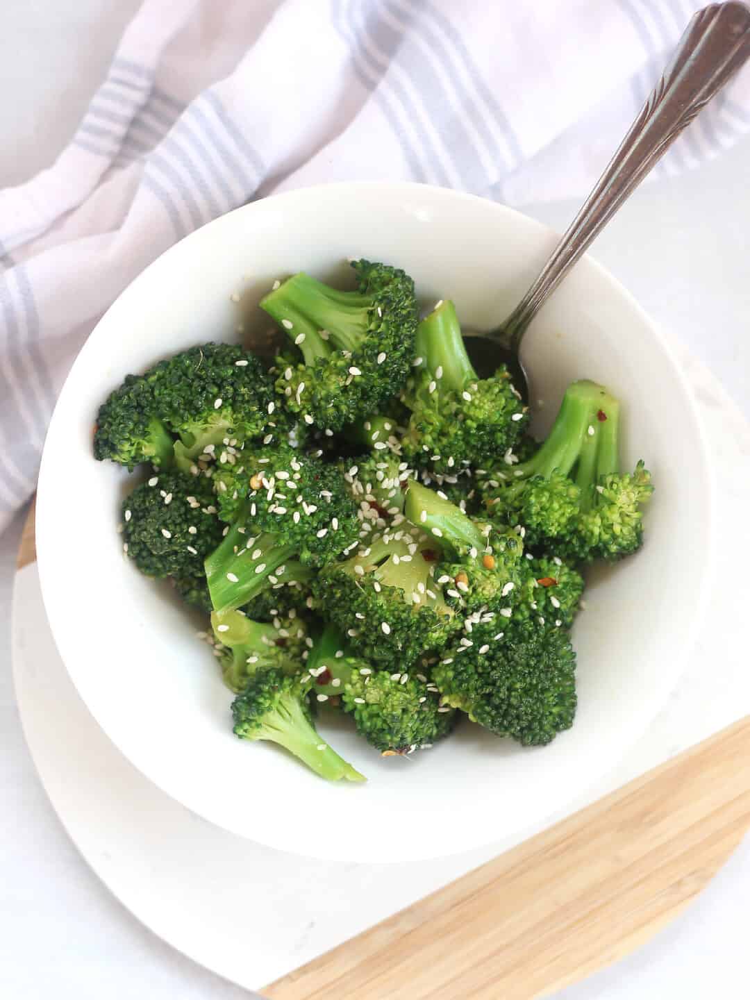 Asian Broccoli with Ginger, Soy and Sesame Bite On The Side