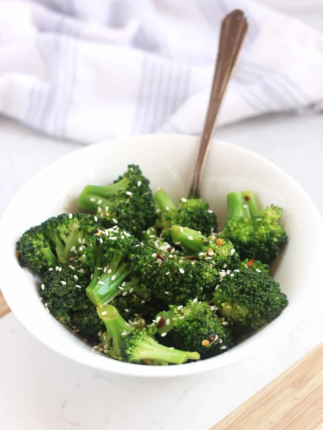 Asian Broccoli with Ginger, Soy and Sesame Bite On The Side