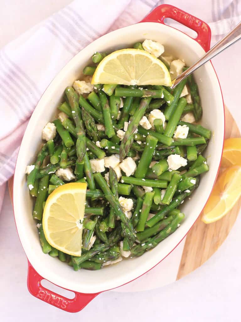 Cold Asparagus and Feta Salad with Lemon Dressing Bite On The Side