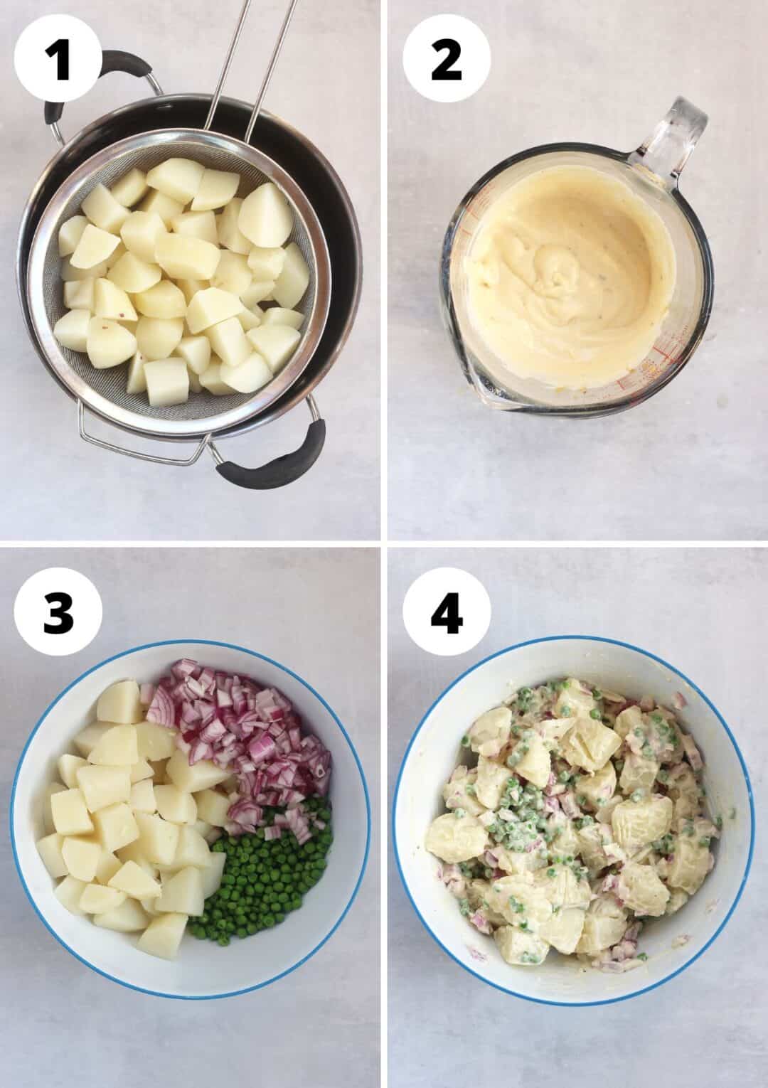 Creamy Potato Salad with Peas Bite On The Side