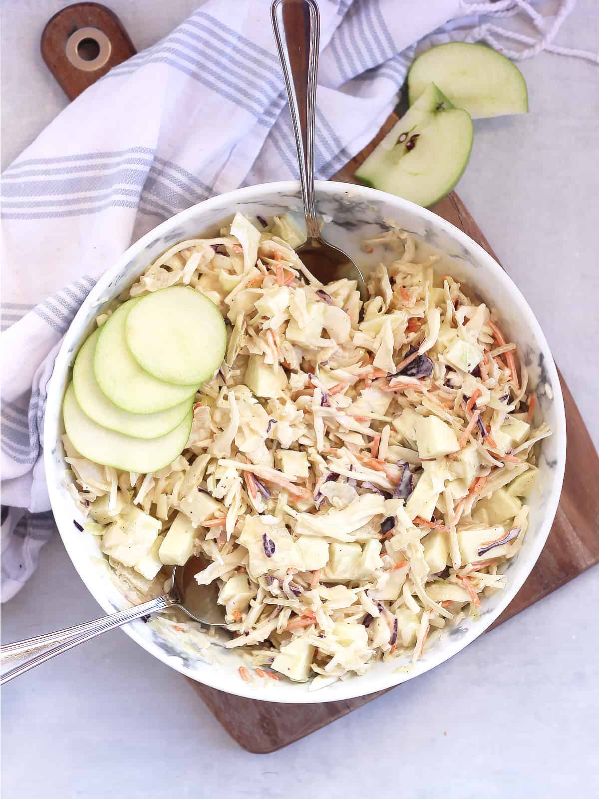 Cabbage and Apple Honey Mustard Slaw