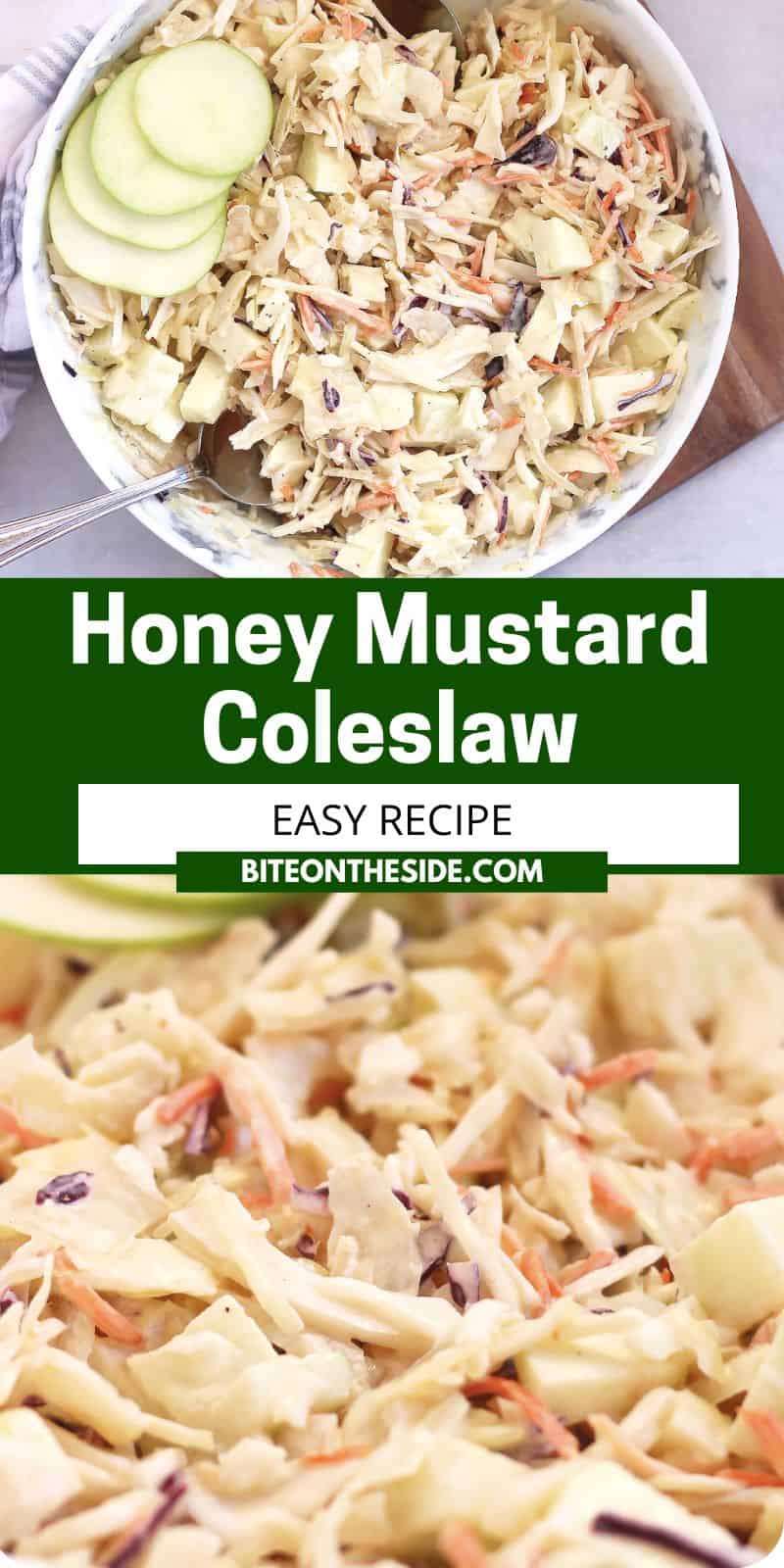 Cabbage and Apple Honey Mustard Slaw Bite On The Side