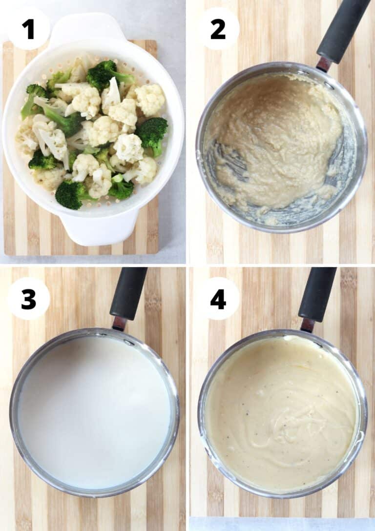 Cauliflower Broccoli Cheese Bake Bite On The Side