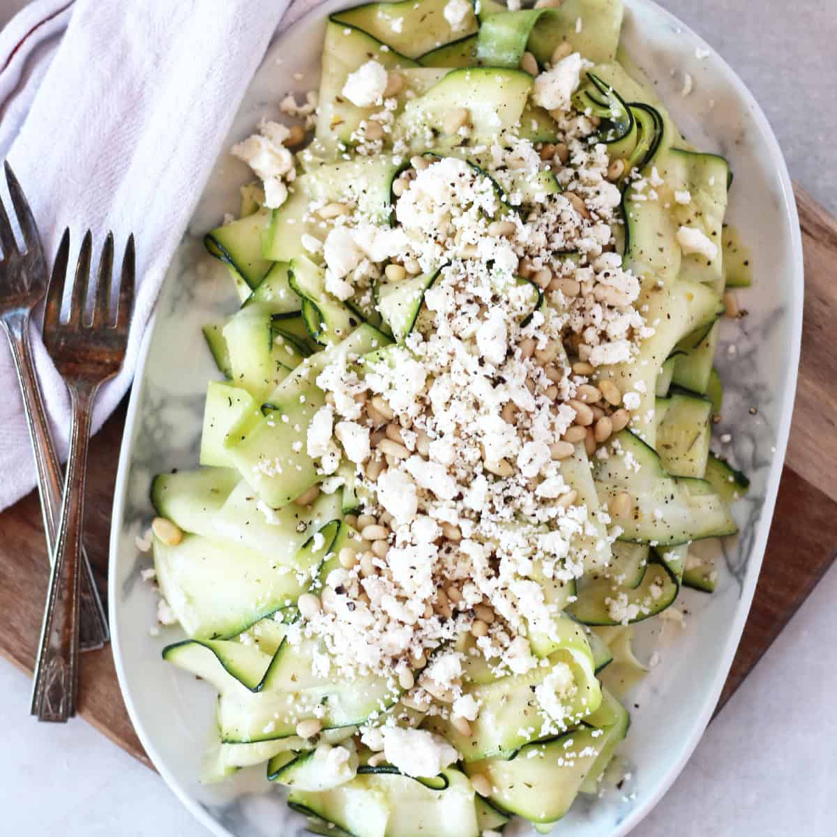 Marinated Raw Zucchini Salad